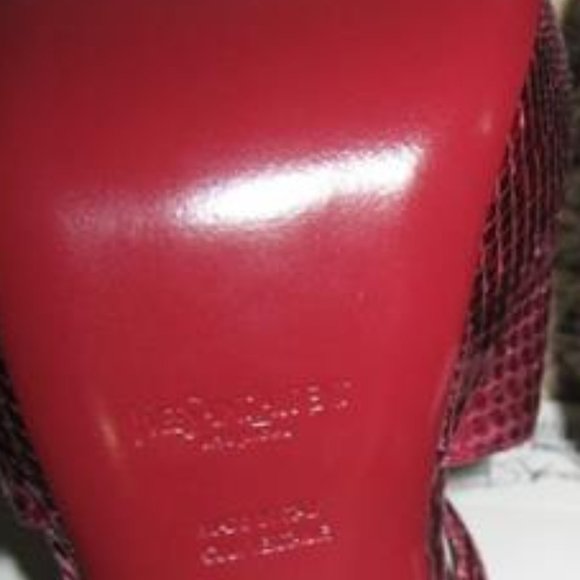 YSL Yves Saint Laurent Tribute Python Platform Sandals Heels Shoes - Picture 11 of 11